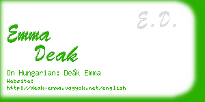 emma deak business card
